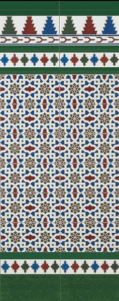 Płytki patchworkowe wzorzyste Mainzu Zócalo Alhambra 14x28 63012