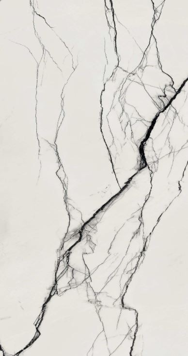 Płytki podłogowe marmur białe z czarną żyłą Florim Floor Gres B&W_Marble Breach Naturale 766401 60X120 x10mm 94097