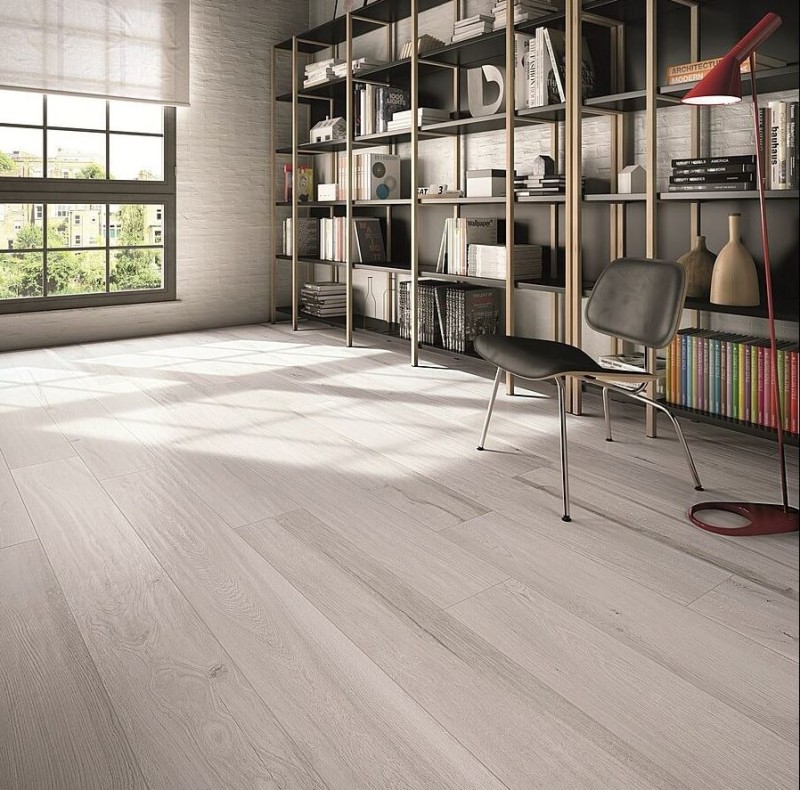 Płytki drewno jasno szare rustykalne ABK Soleras Bianco Rett 40x170 86231