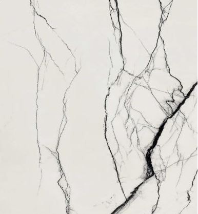 Płytki podłogowe marmur białe z czarną żyłą Florim Floor Gres B&W_Marble Breach Naturale 766598 60x60 93974