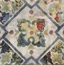 Mainzu Livorno Decor Micheli 20x20: Kleine farbige Fliesen Ornament für Badezimmer