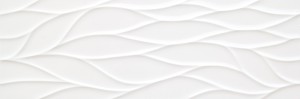 Saloni Fluctus Blanco 30x90 gefaltete weiße Wandfliesen