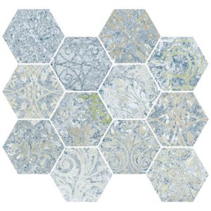 Aparici Bohemian Blue Mosaikfliese 28x30: Patchwork-Gres