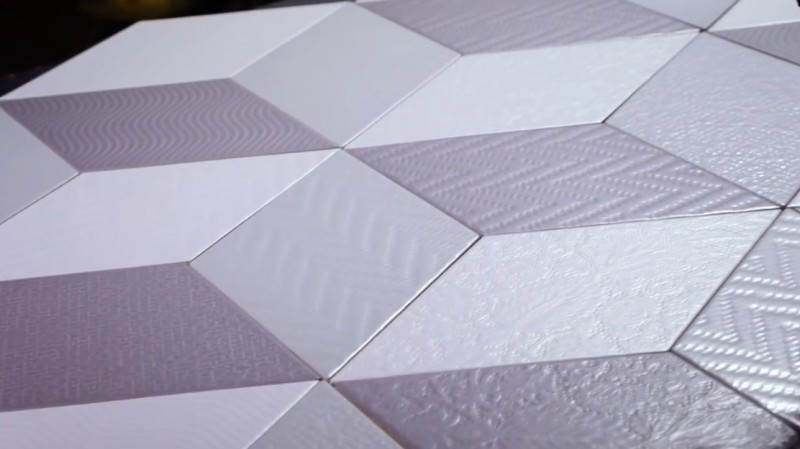 Płytki podlogowe,ścienne Equipe Rhombus Violet 14X24 20946