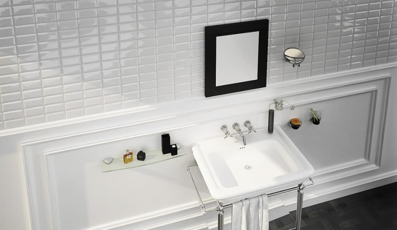 Płytki cegiełki krem Equipe Metro White 7.5X15 19713