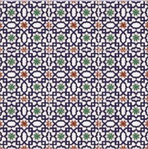 Mainzu Zócalo M-22 20x20: Weiß-Blaue Patchworkfliesen