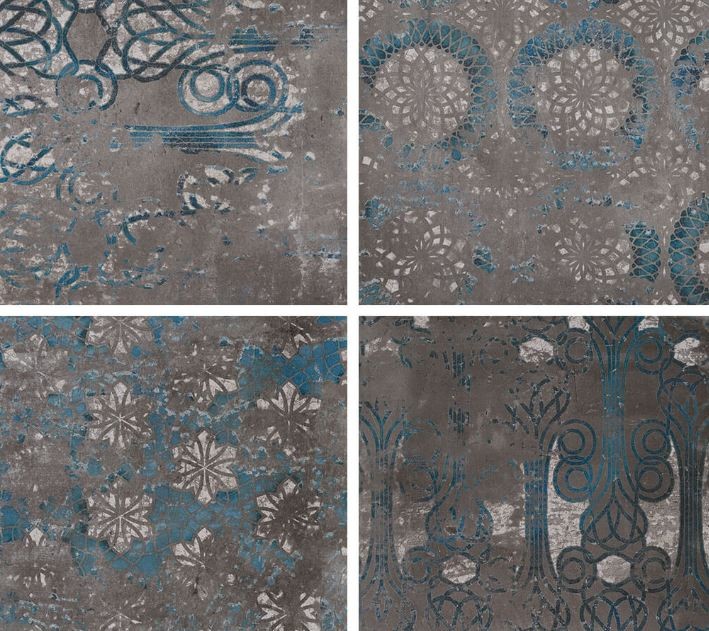 Płytki podłogowe patchwork ciemno szary Wow Chateau Antique Graphite 18.5x18.5 101384