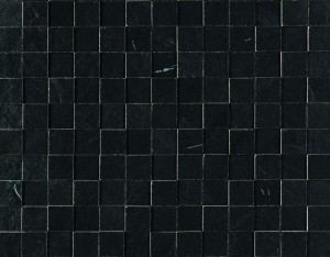 Mosaik aus natürlichem schwarzem Stein 3D Quadrate Marazzi Mystone Lavagna Nero 30x30