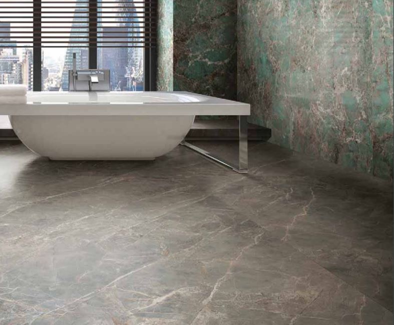 Płytki podłogowe Duże marmur szare z białą żyłą połysk Florim Rex Etoile de Rex Étoile Gris Gloss 160x320 95993