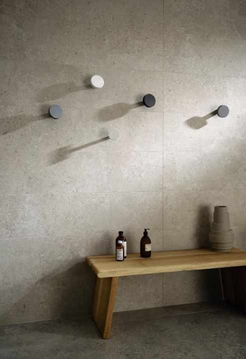Płytki gresowe jasno -szare naturalny kamień Marazzi Mystone Fleury Taupe 75x75 40881