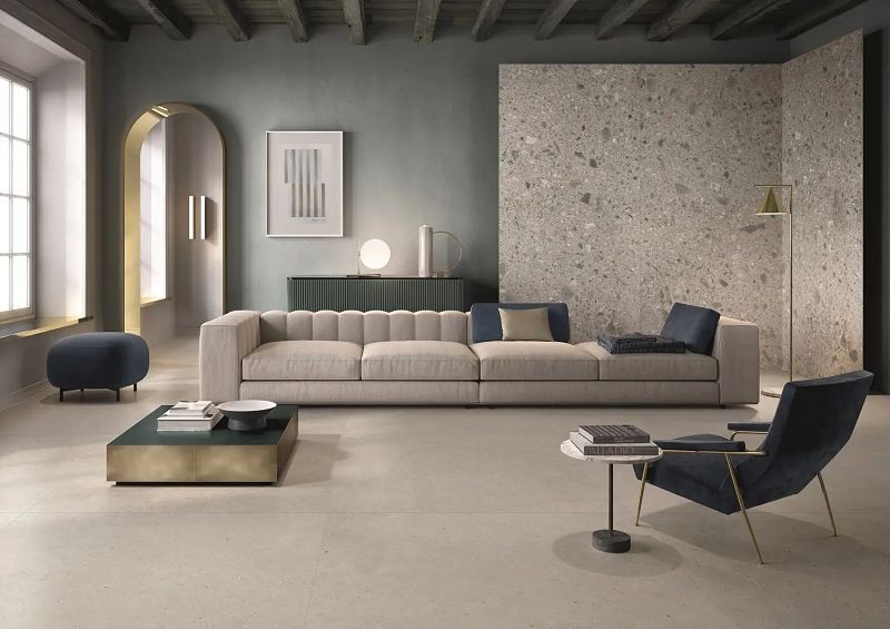 Italgraniti Silver Grain Grey Naturale 80x80 płytki gresowe imitujące beton 134380