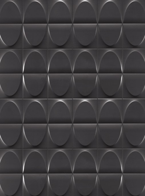 Płytki strukturalne 3D czarne Mainzu Zen Uroko Black 15X15 48239