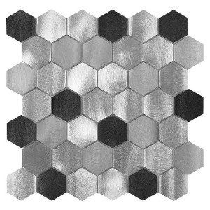 Dunin Metallic Allumi Grey 30x30 Hexagon Mosaikfliese