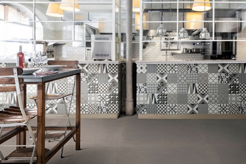 Płytki podłogowe patchwork beż szare Marazzi D Segni Mix Freddi Dekor M0UT 20X20 16552