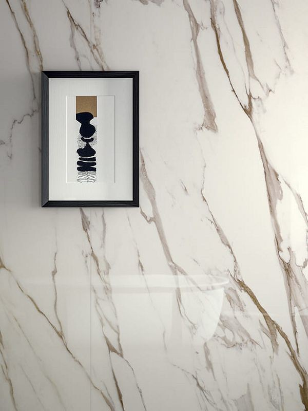 Fondovalle Infinito 2.0 Calacatta Gold Glossy 120x120 płytki gresowe imitujące marmur 105982