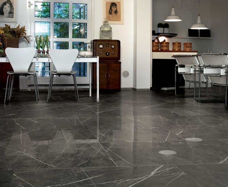 Gresy marmur brąz z grafitem cienkie białe żyły Cerim Antique Pantheon Marble 60x120 79126