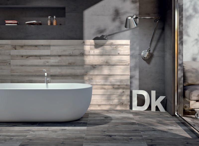 Płytki tarasowe naturalne drewno szare rustykalne sęki Flaviker Dakota Tortora 30x120 x20mm 76304
