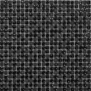 Dell Arte Velvet Black 30x30: Matt-glänzende Glasmosaikfliesen