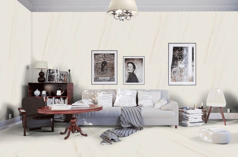 Spieki kwarcowe marmur ekri cienkie żyły Marazzi Marble Look Lasa Lux 120x120 36861