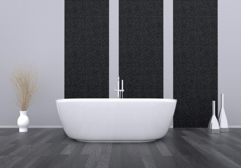 Mozaika szkło kamień czarny El Casa Arctic Black 30,5x30,5 cm 9374
