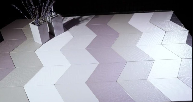 Płytki podlogowe,ścienne Equipe Rhombus Violet 14X24 20948