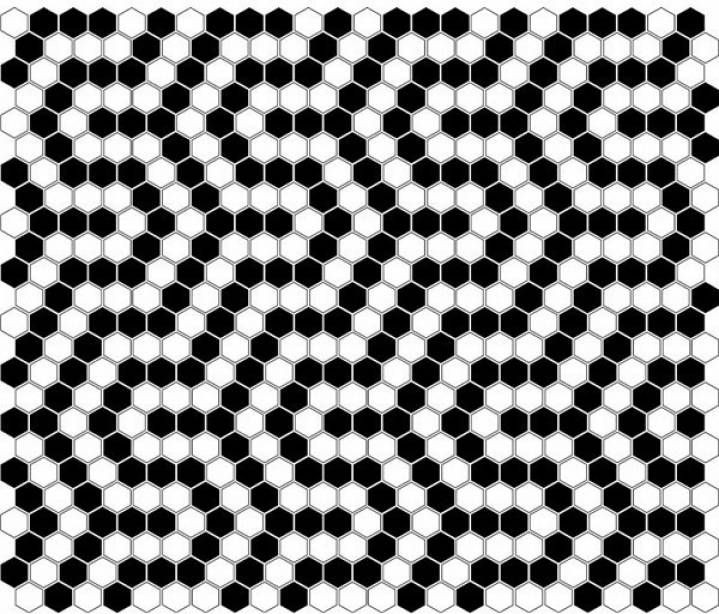 Dunin Mini Hexagon B&W Coral 26x30 mozaika heksagonalna 103866