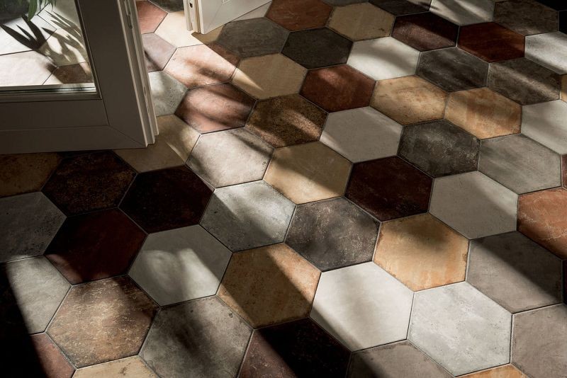 Marca Corona Bricklane Olive Esagona 25x21,6 0717 płytki heksagonalne 143013
