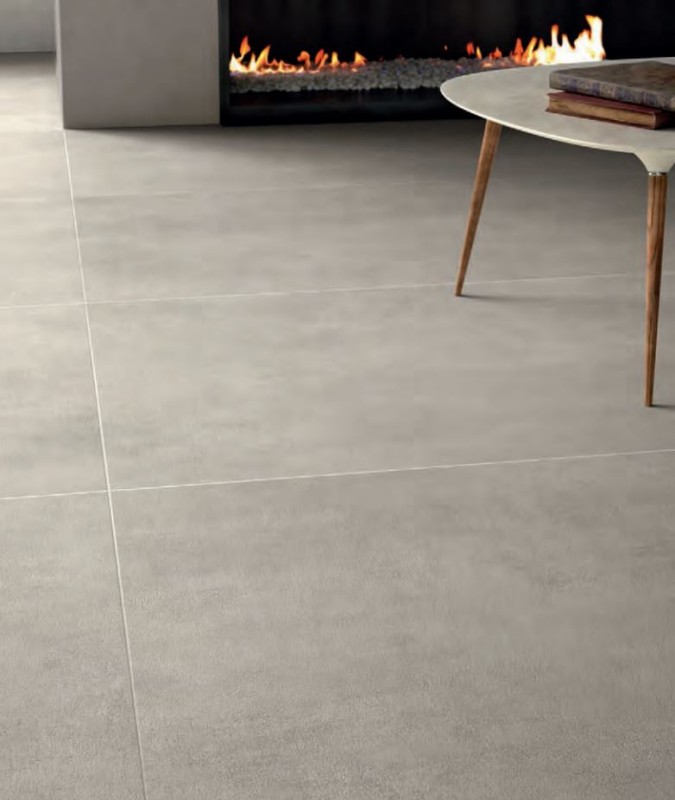 Płytki jasno - szare imituące beton Casalgrande Padana Beton Perl 75,5x75,5 38025