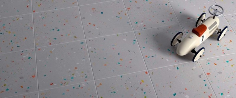 Płytki podłogowe szare lastryko beton Wow Grey Color Drops 18.5x18.5 101292