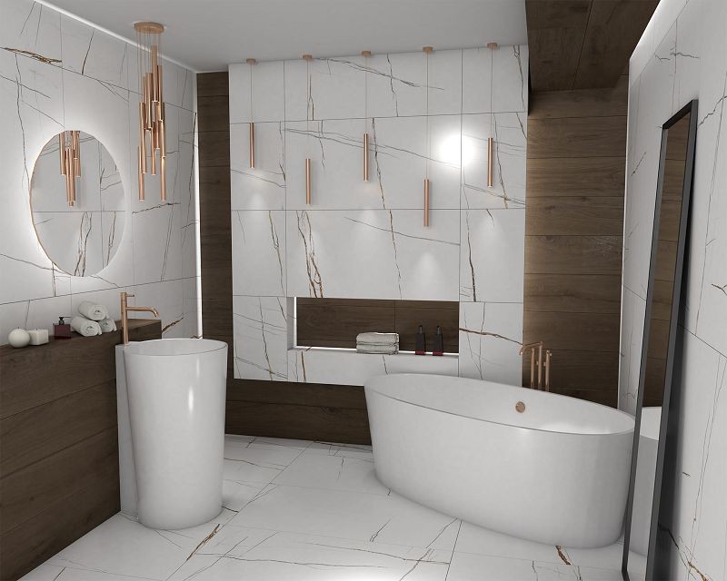 ITT Sahara Bianco Polished Rect. 60x120 płytki marmurowe gresowe 135285