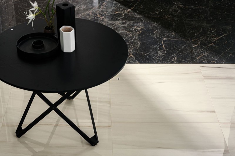 Płytki imitujące marmur ekri Marazzi Grande Raffaello Lux 120x120 46839