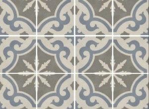 Fioranese Cementine Retro 2 20x20 cm Patchwork-Fliesen blau grau