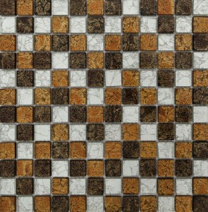 Dell Arte Brillant Mix Zimt 30x30x8 Glasmosaik Braun Beige
