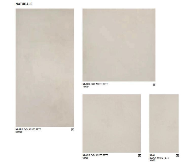 Płytki podłogowe beton szary beż Marazzi Block White MM5A 90X90 48332