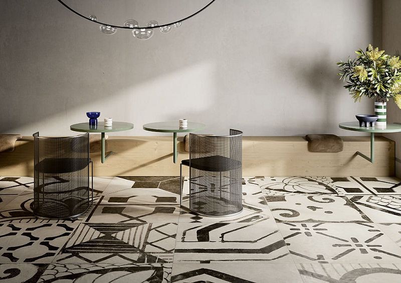 Fioranese Riggiole Bianco Mix 90x90 RIG90BR płytki patchworkowe gresowe 131269