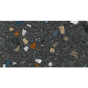 Arcana Stracciatella-R Grafito 60x120: Gres Fliesen im Lastrico-Stil
