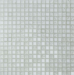 Dell Arte Silver White 30,5x30,5 Mosaikfliese, transparent, weiß