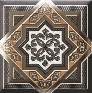 Marokkanische Fliesen Zoco Brown 15x15, geometrisch, Mainzu HD Effekt