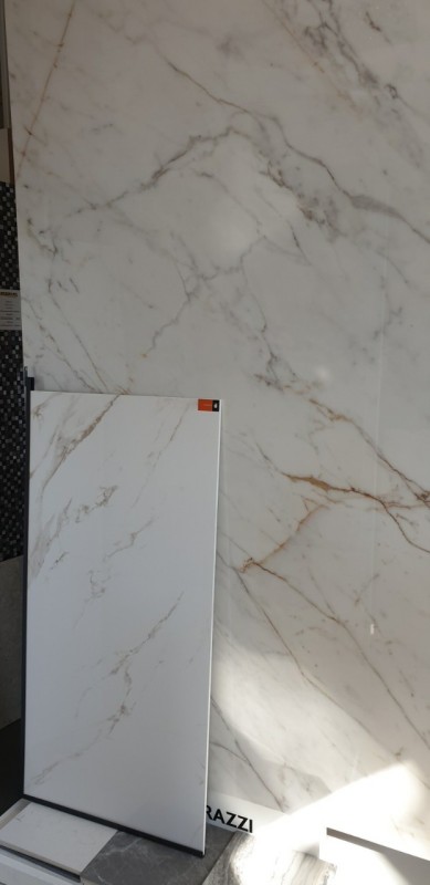 Gres marmur biały ze złotą nitką Marazzi Grande M.Look Golden White lux 75x150-100363