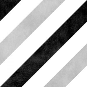 Estudio Frame15 Dekor Streifen Schwarz-Weiß 15x15 Patchworkfliese