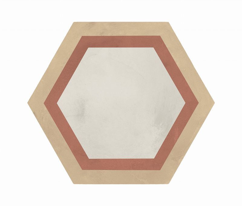 Marca Corona Terra Art Mix Tramonto/Crema Esagona 25x21,6 I429 płytki heksagonalne 144413