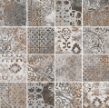 Gres wzorzysty patchworkowe rudy braz kamień Marazzi Memento M004 37.5X37.5 58390