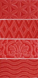 Rote dekorative Ziegelplatten Equipe Masia Jewel Rosso 7.5X15