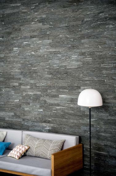 Płytki podłogowe, ciemno - szare imitujące naturalny kamień Marazzi Mystone Pietra di Vals Antracite ML7C 30x120 40980