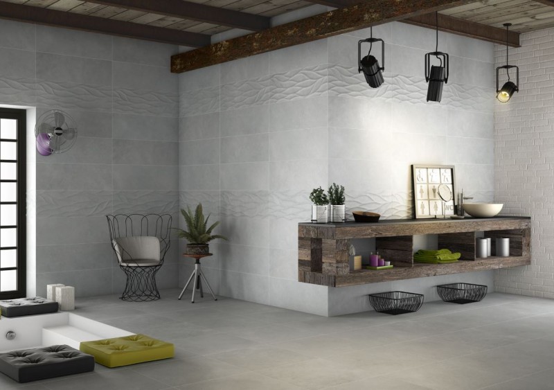 Płytki ścienne Saloni Intro Gris 29,5x90 ag 12469