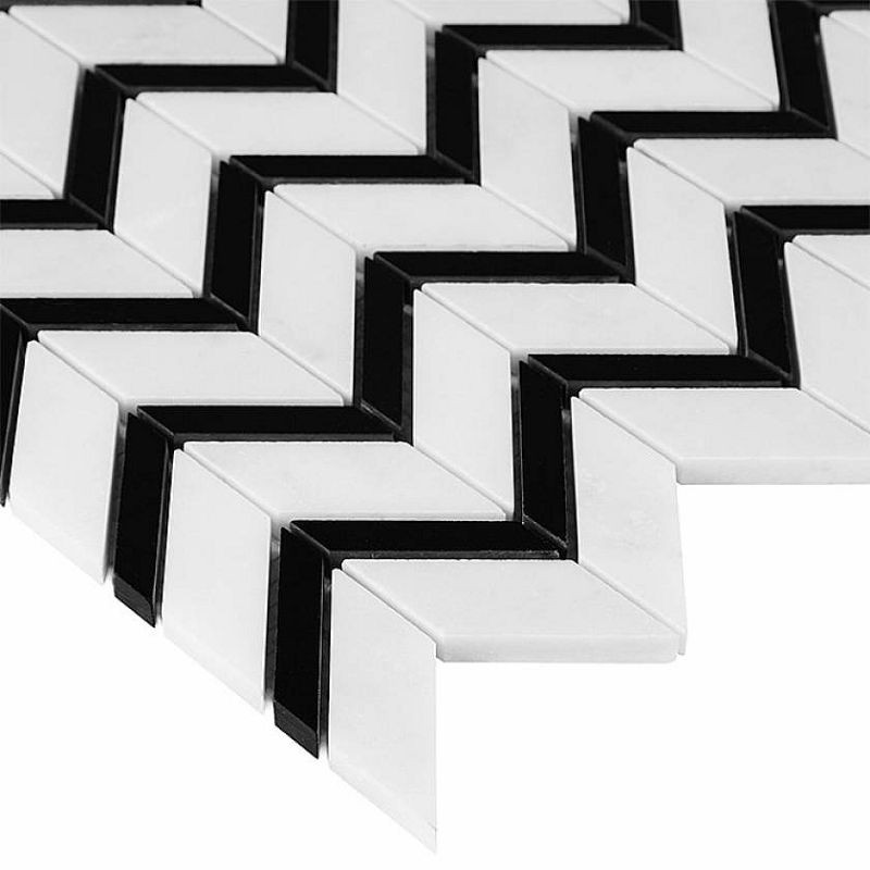 Dunin Pure White Chevron Mix 31x30,5 103519