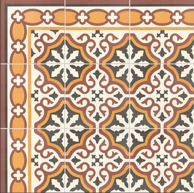 Płytki łazienkowe wrzoryste Mainzu Cenefa Gotic Victorian 20x20 54428