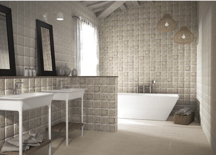 Płytki wypukłe beżowe małe Mainzu Bombato Beige 15x15 48527