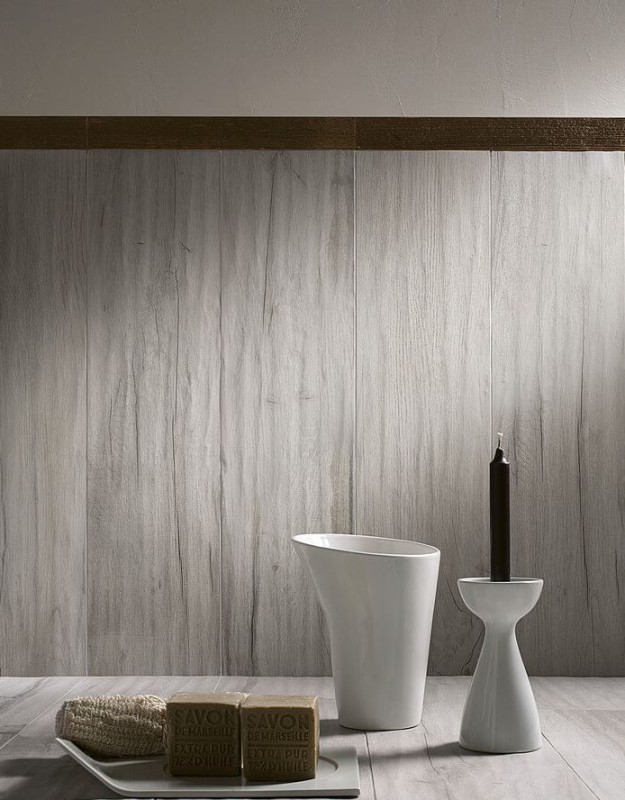 Płytki drewno jasno szare rustykalne ABK Soleras Bianco Rett 13.5x80 86225