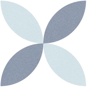 Keros Guell Azul 12x12 Patchwork-Fliese aus Feinsteinzeug